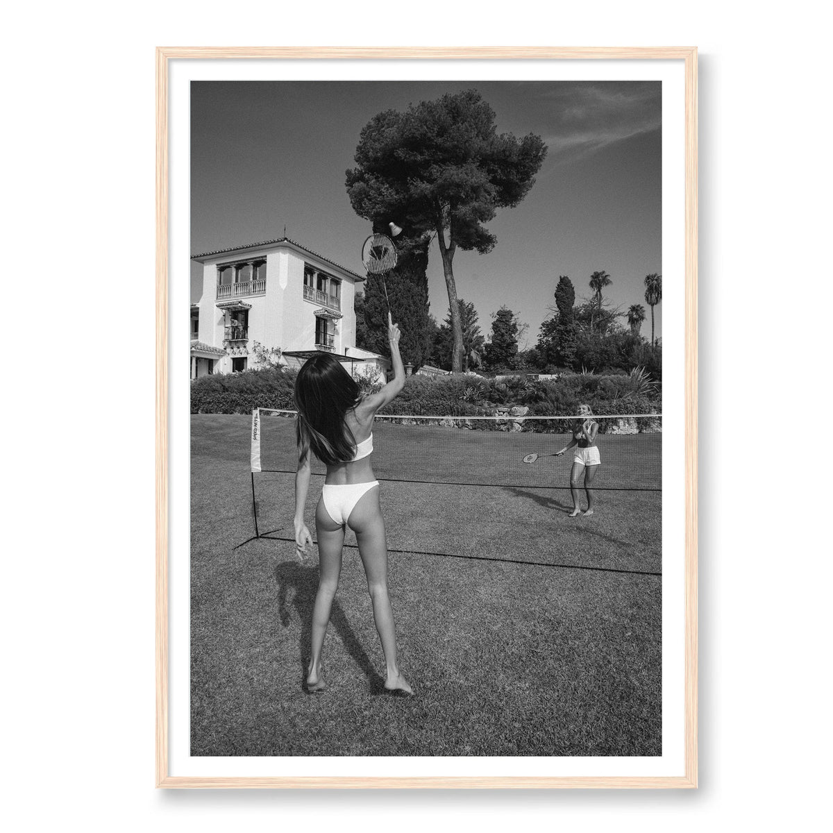 Badminton At The Villa BW