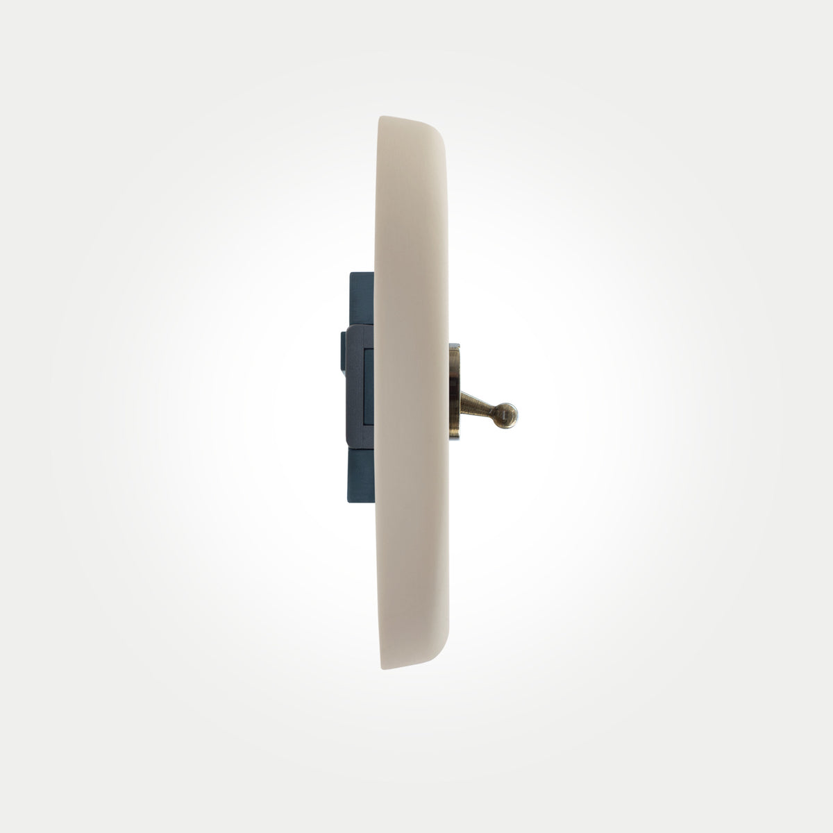 2 Gang Black Switch With Brass Toggle