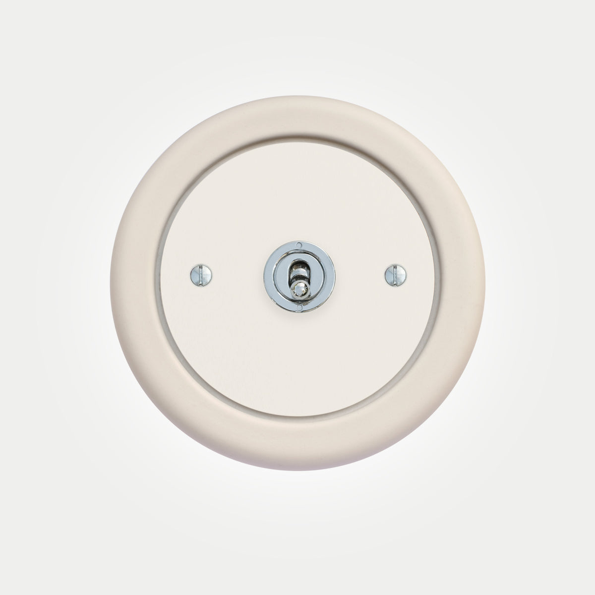 1 Gang White Switch With Chrome Toggle