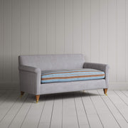 Idler 2 Seater Sofa in Ticking Blue Brown Frame and Regatta Blue Seat