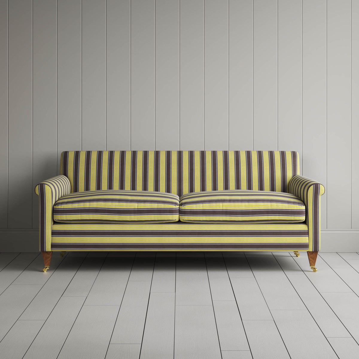 Idler 3 Seater Sofa in Regatta Cotton, Custard