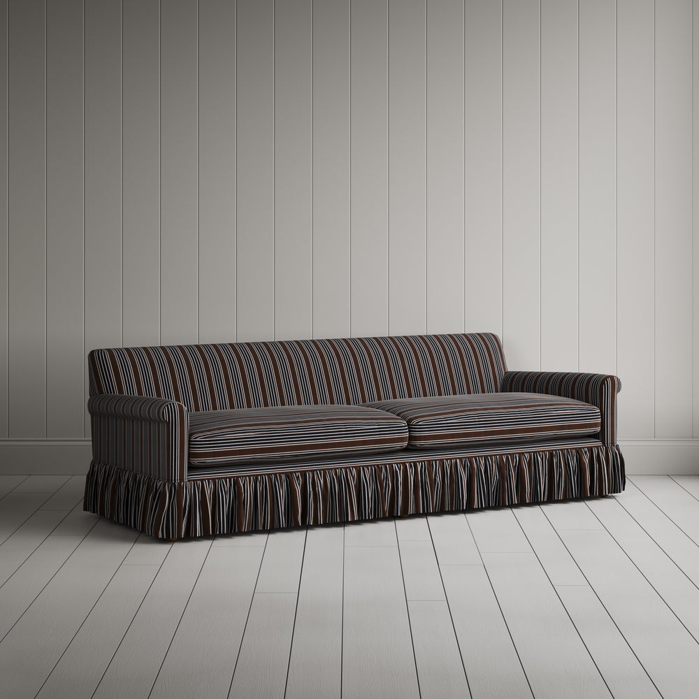Curtain Call 4 Seater Sofa in Regatta Cotton, Charcoal