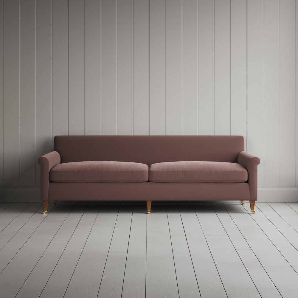 Idler 4 seater sofa in Intelligent Velvet Dusky Pink