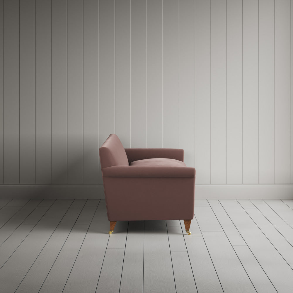 Idler 4 seater sofa in Intelligent Velvet Dusky Pink