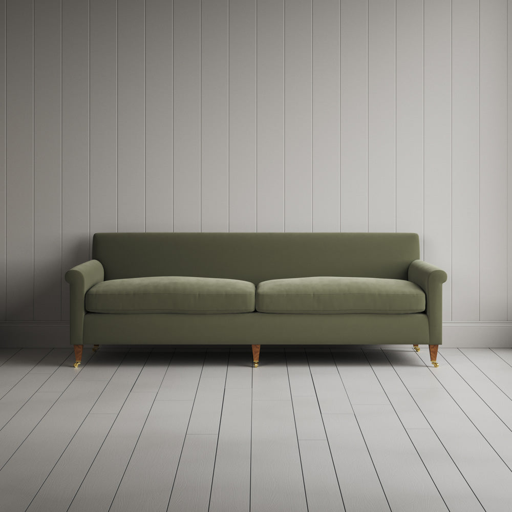 Idler 4 seater sofa in Intelligent Velvet Green Tea