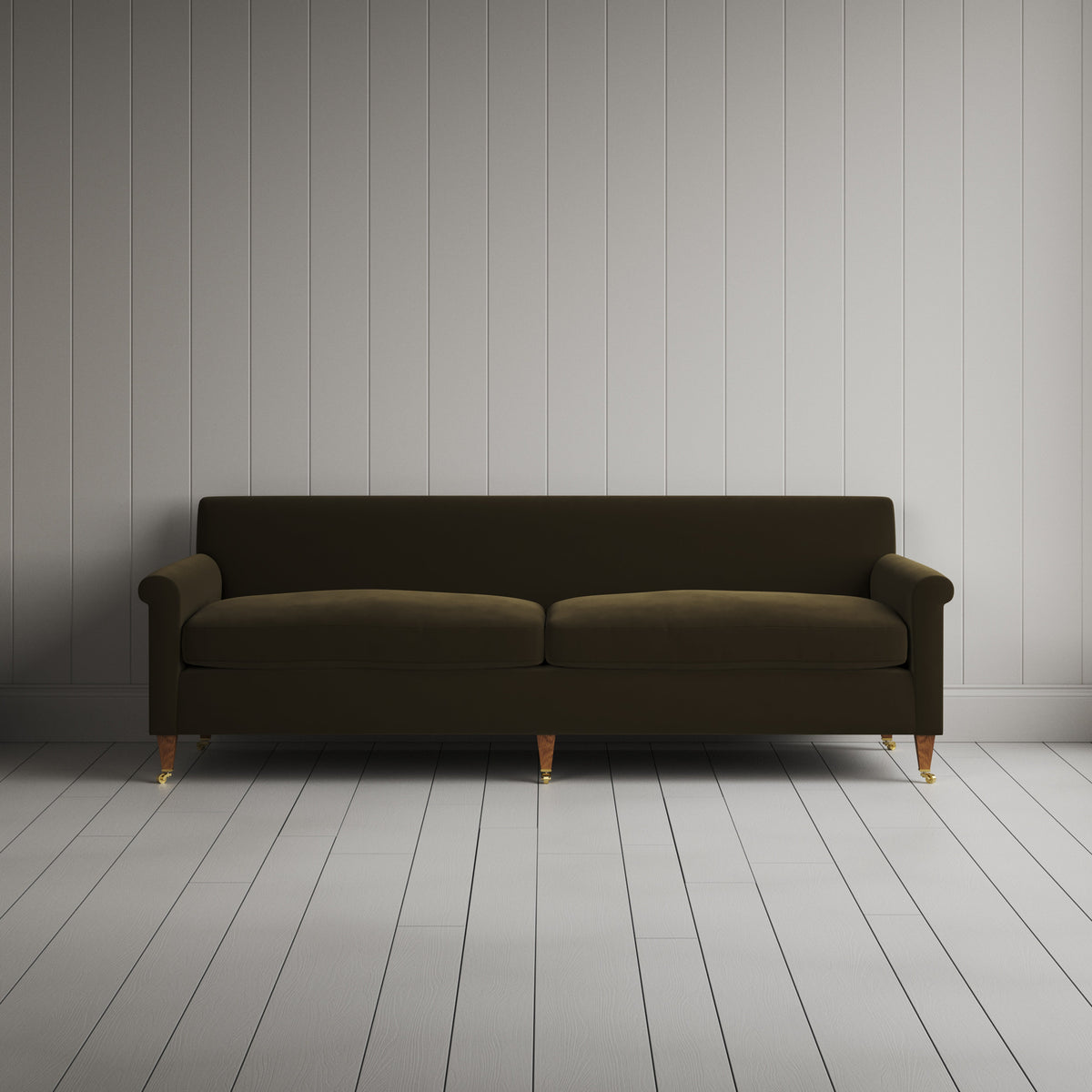 Idler 4 seater sofa in Intelligent Velvet Seaweed