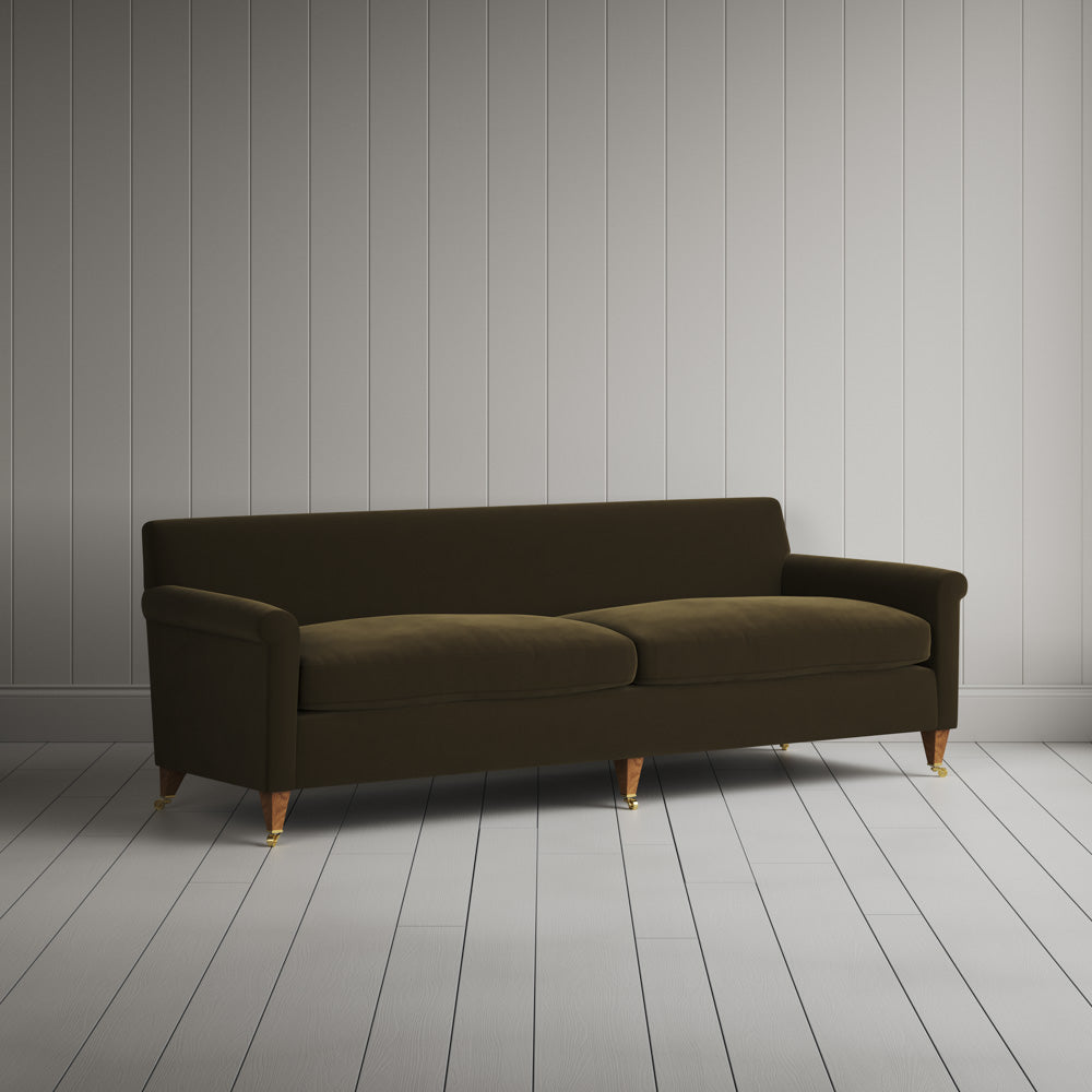 Idler 4 seater sofa in Intelligent Velvet Seaweed
