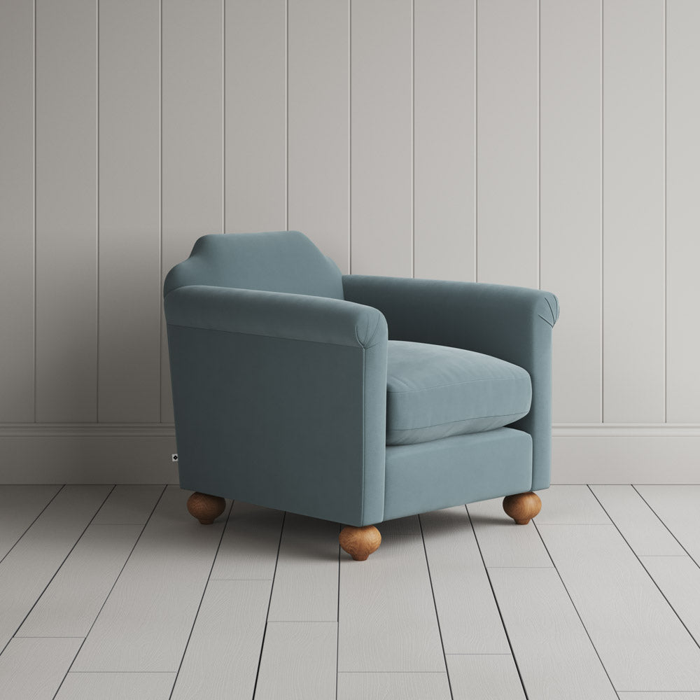 Dolittle Armchair in Intelligent Velvet Mineral