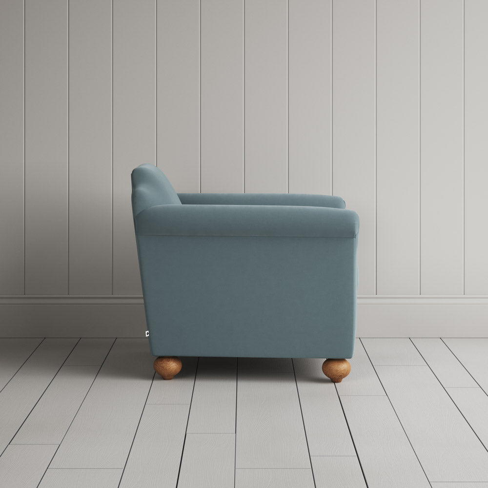 Dolittle Armchair in Intelligent Velvet Mineral