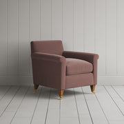 Idler Armchair in Intelligent Velvet Dusky Pink