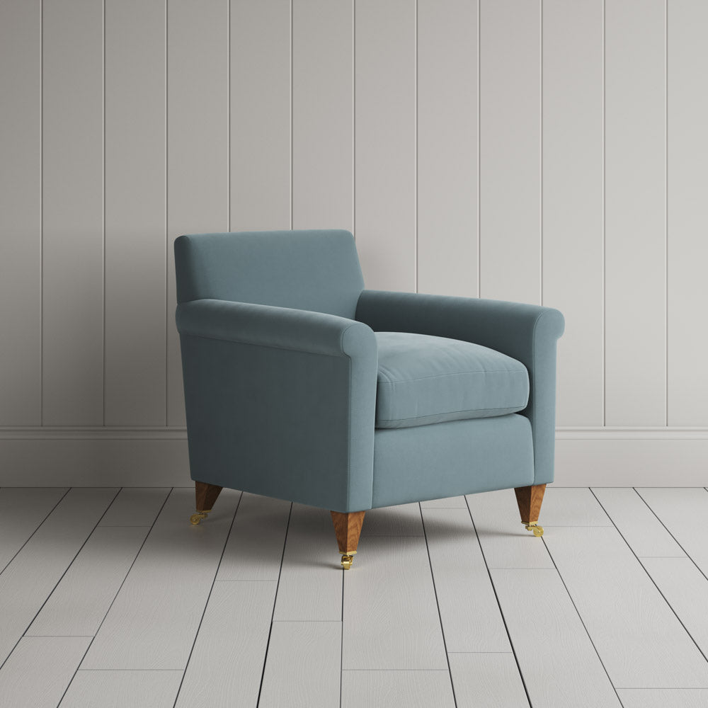 Idler Armchair in Intelligent Velvet Mineral
