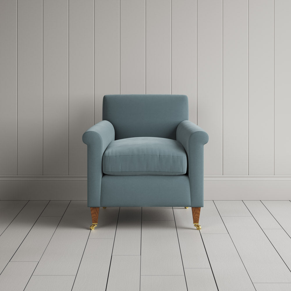 Idler Armchair in Intelligent Velvet Mineral