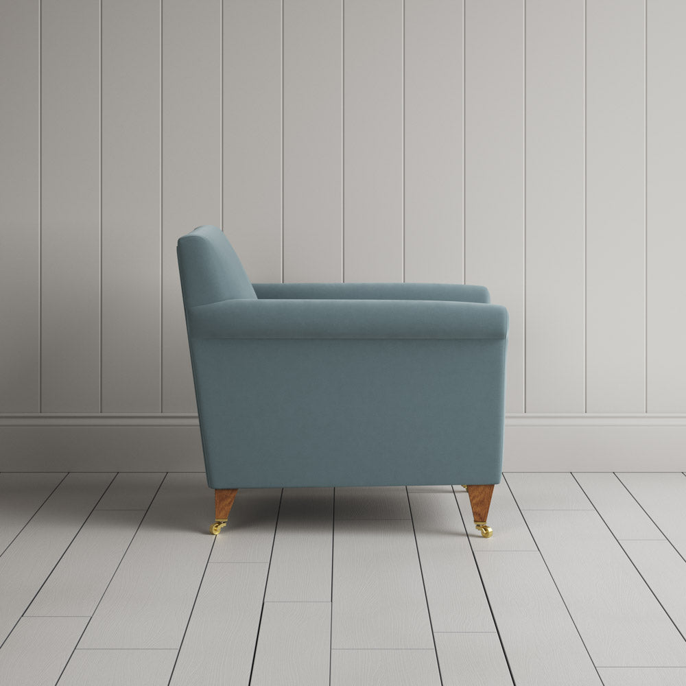 Idler Armchair in Intelligent Velvet Mineral