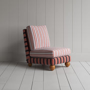 Perch Slipper Armchair in Regatta Flame Frame and Slow Lane Berry Seat