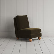 Perch Slipper Armchair in Intelligent Velvet Seaweed