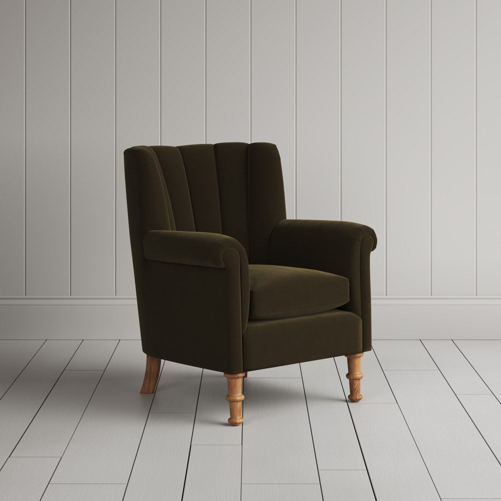 Time Out Armchair in Intelligent Velvet Seaweed