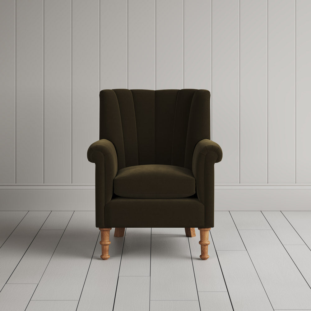 Time Out Armchair in Intelligent Velvet Seaweed