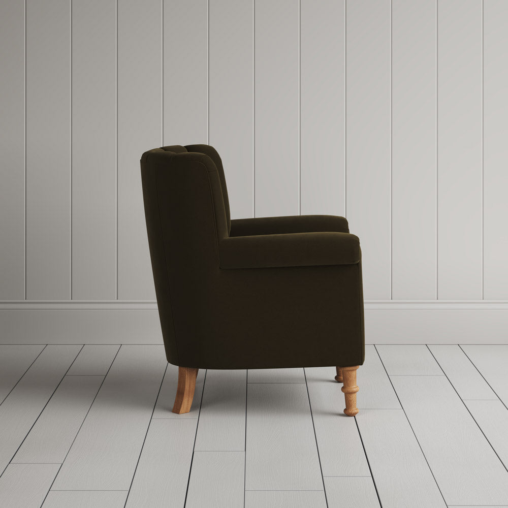 Time Out Armchair in Intelligent Velvet Seaweed