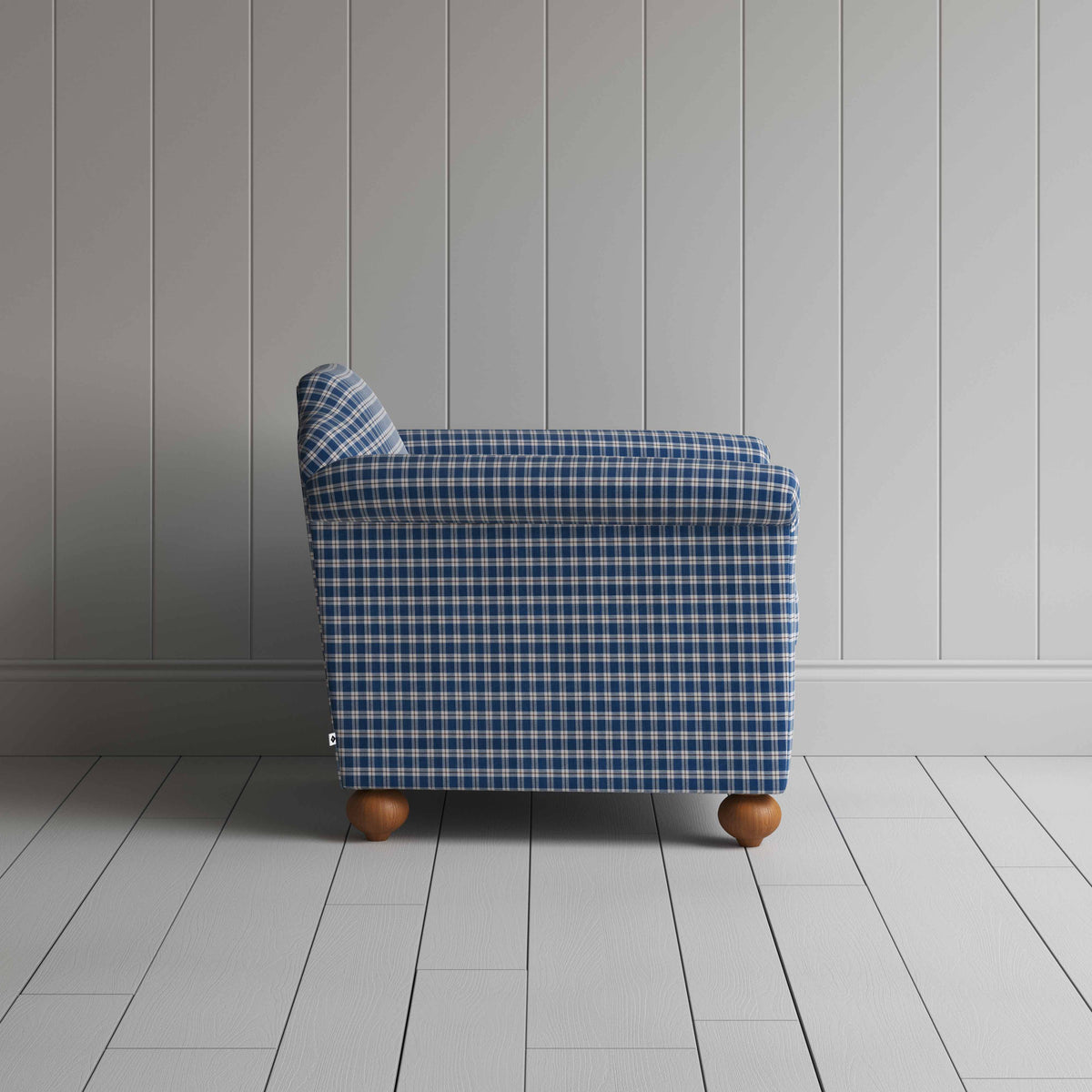 Dolittle Armchair in Well Plaid Frame and Classic Corduroy Tobacco Seat