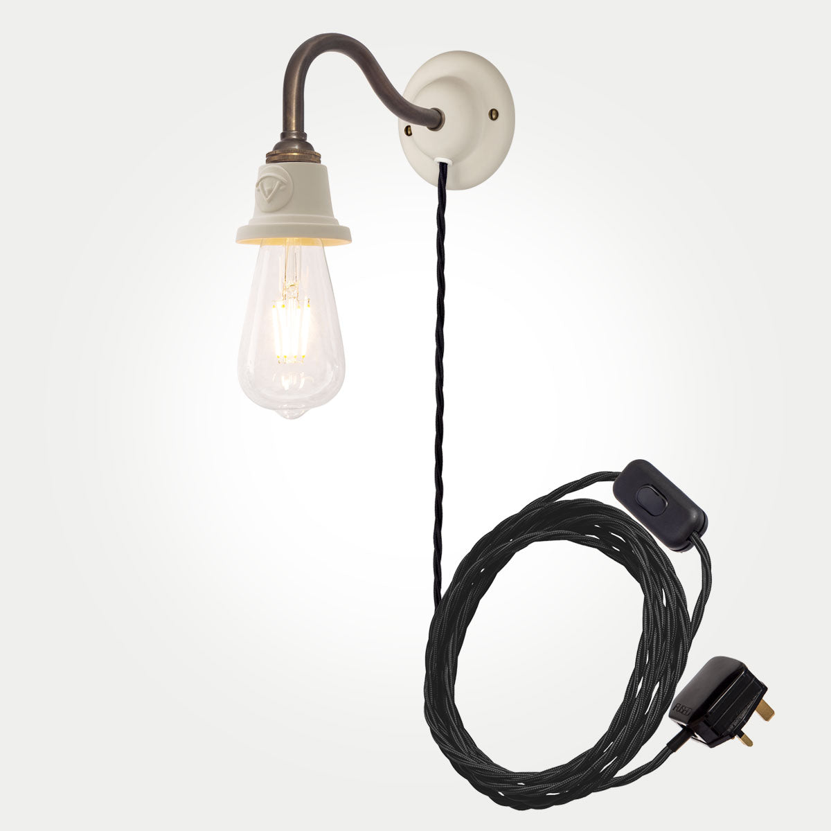 Bergholt Delphinium Plug-In Wall Light