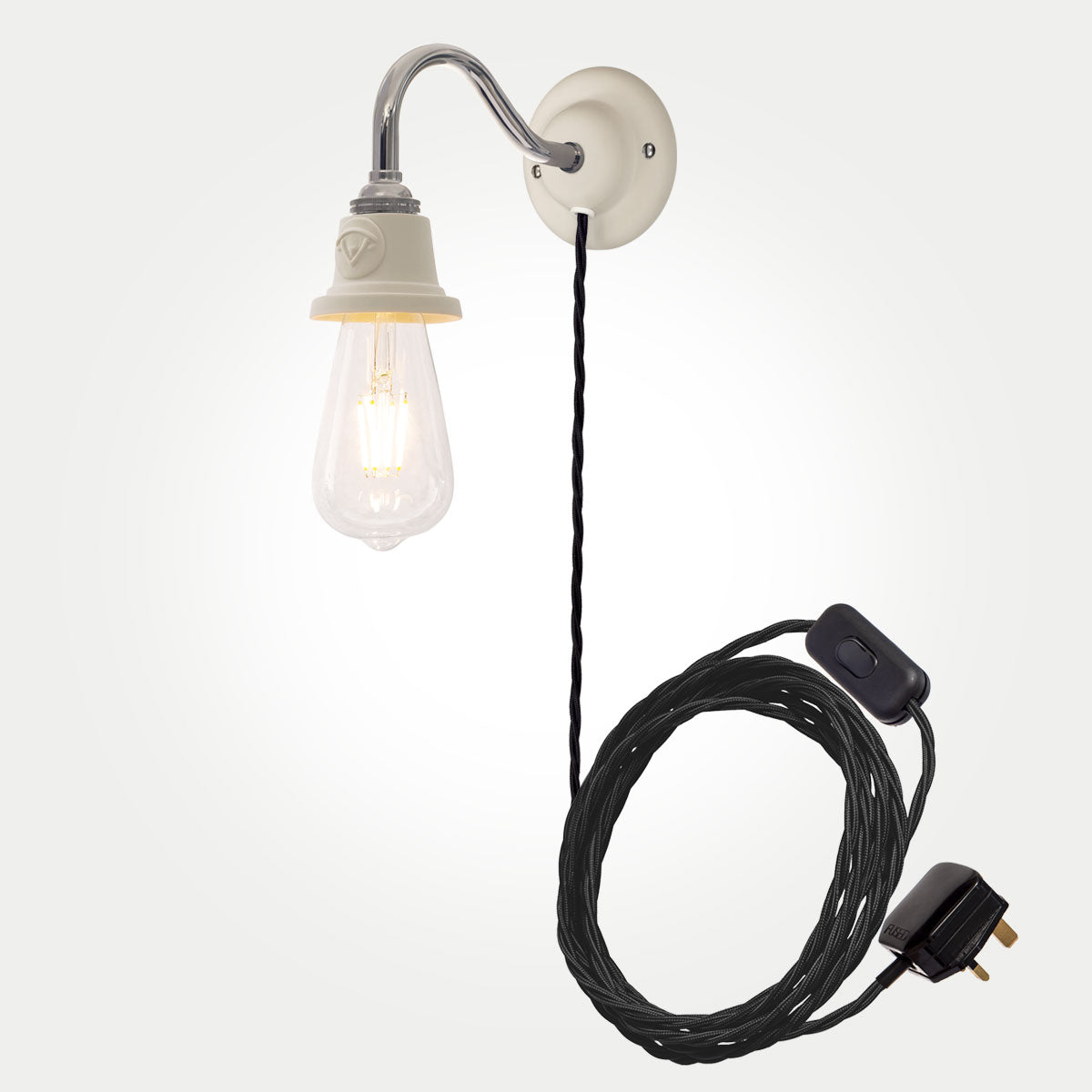 Bergholt Delphinium Plug-In Wall Light