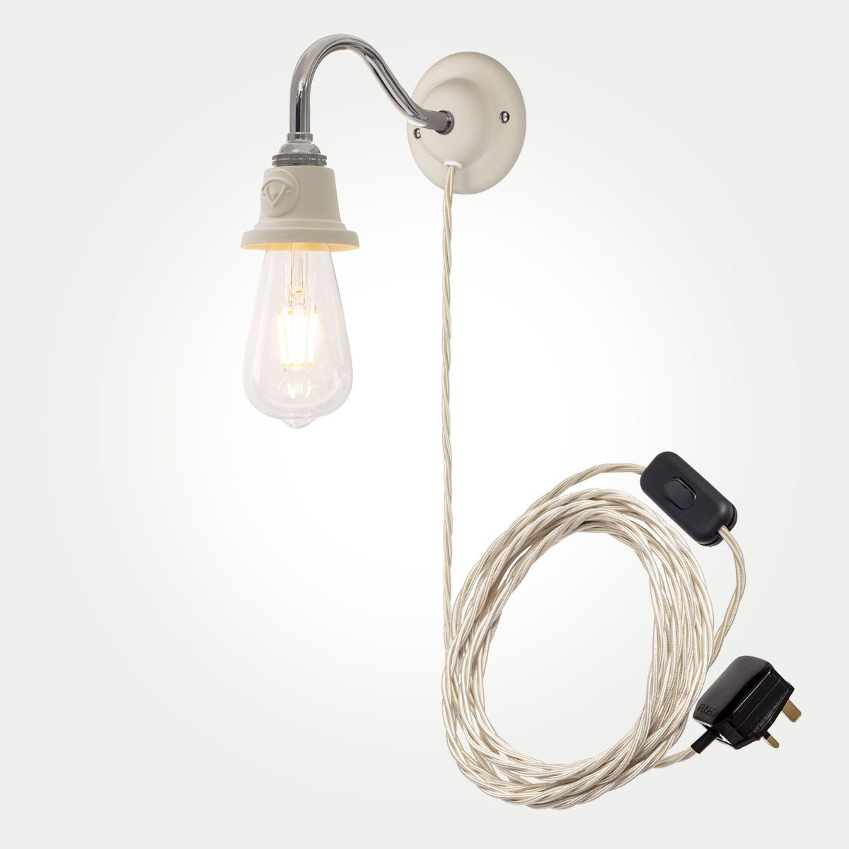Bergholt Delphinium Plug-In Wall Light