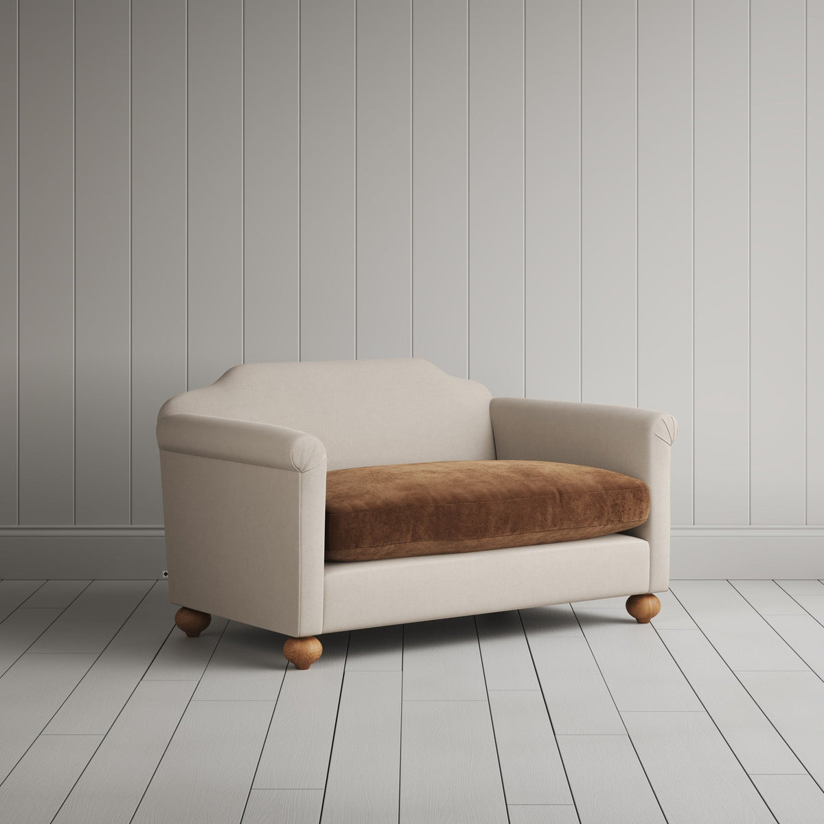 Dolittle BIG LOVE Seat in Laidback Linen Dove Frame and Classic Corduroy Tobacco Seat