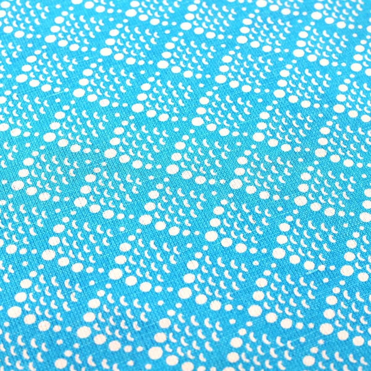 Blue Solid Fish Scale Fabric