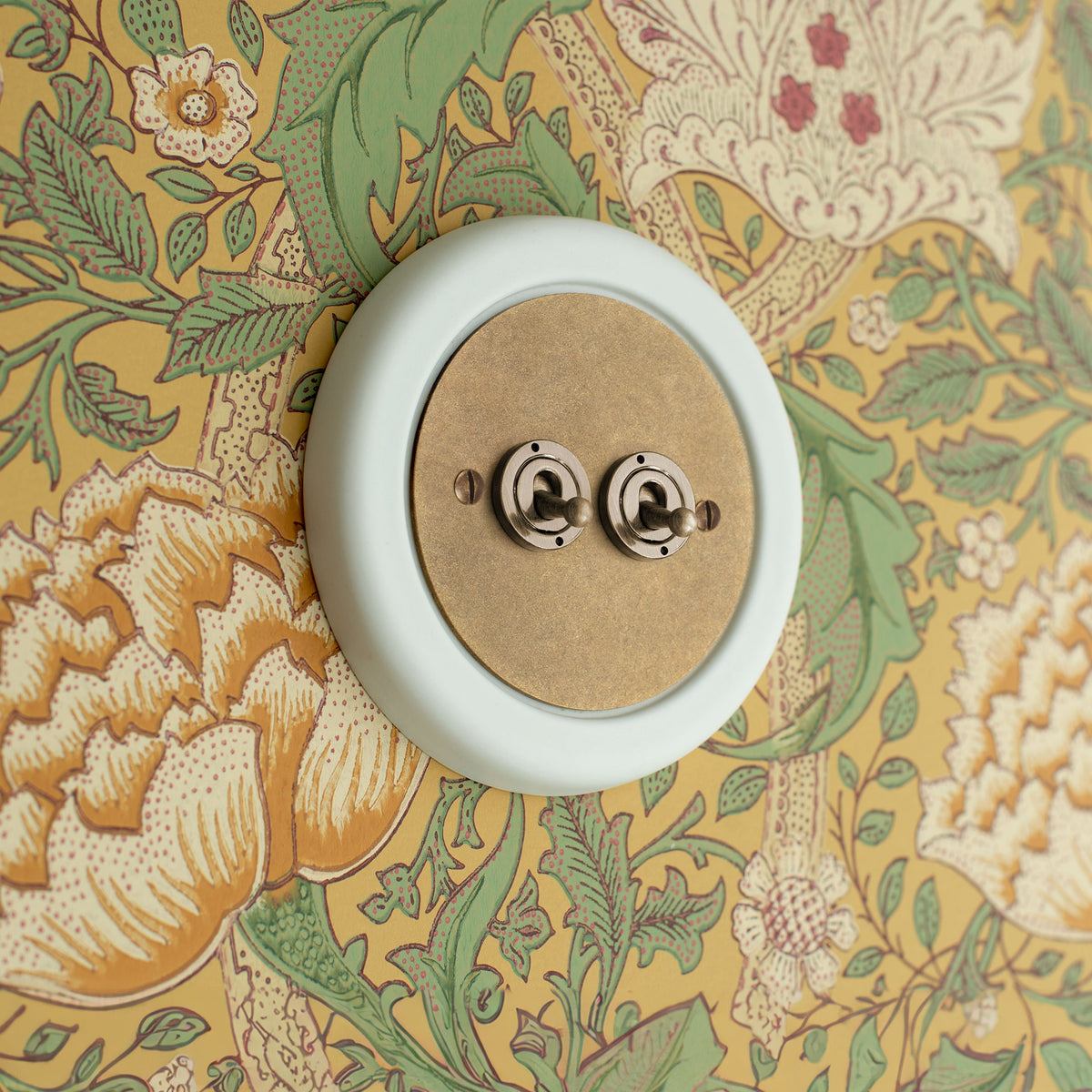 2 Gang Solid Brass Toggle Switch