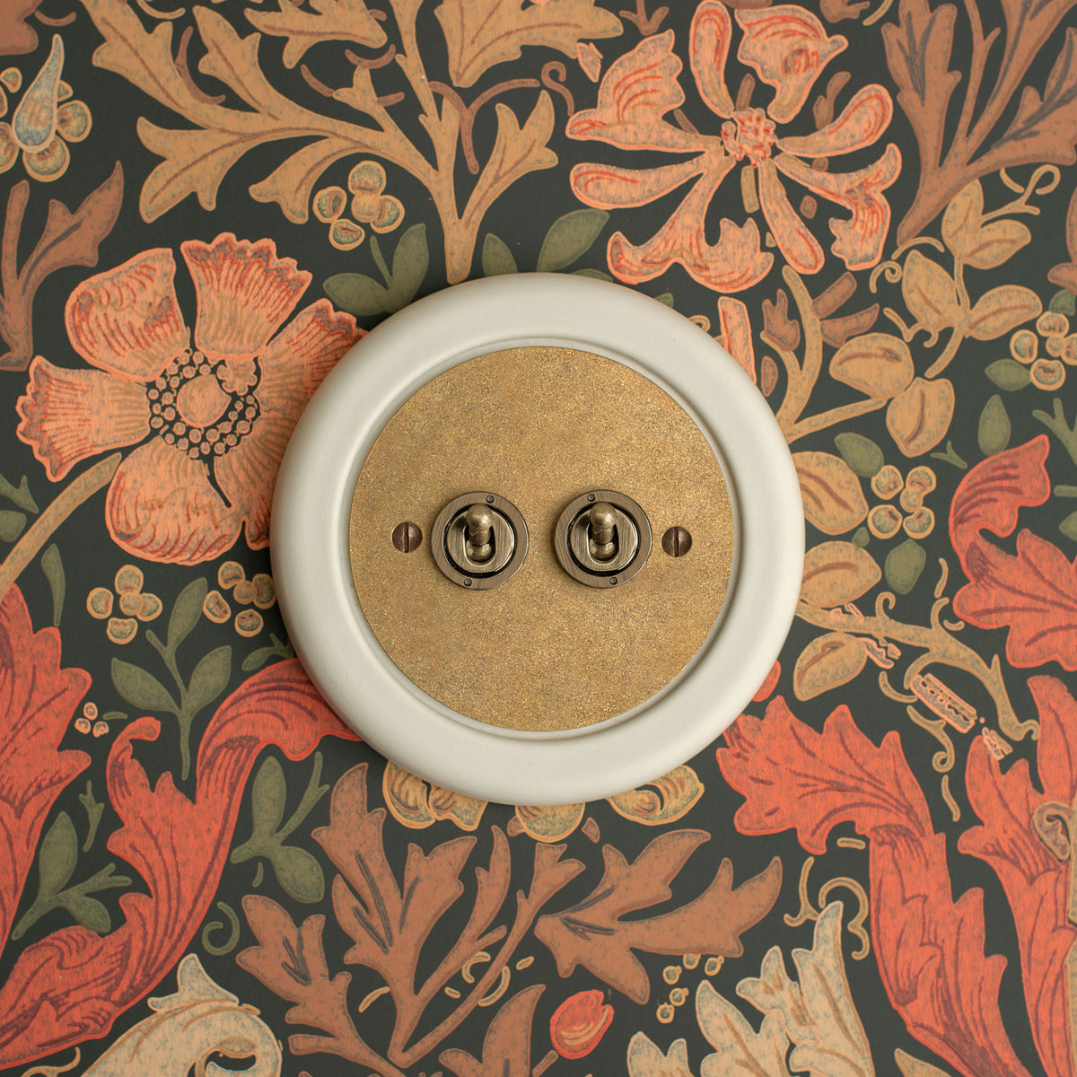 2 Gang Solid Brass Toggle Switch