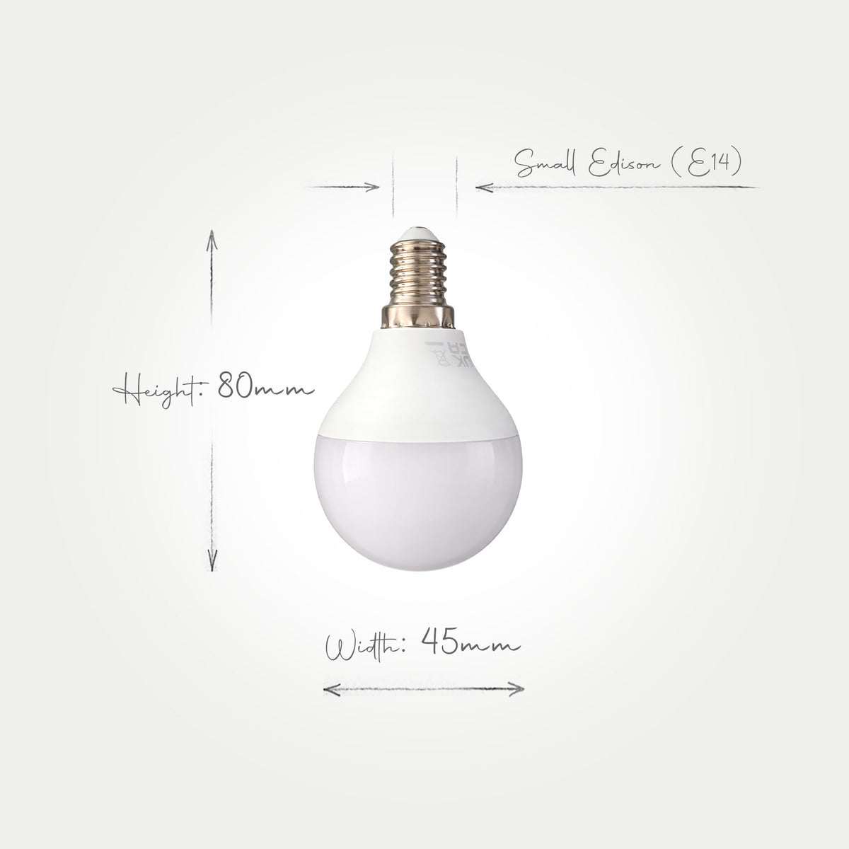 Opal Mini Globe 4.7W E14 LED Dimmable Bulb for Flush Fitting and Wall Sconces