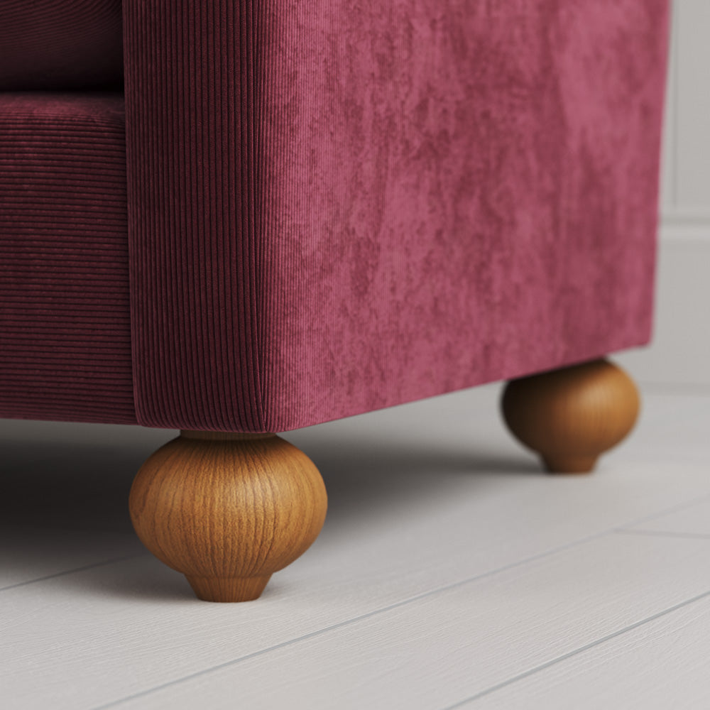Dolittle 2 seater sofa in Classic Corduroy Cherry