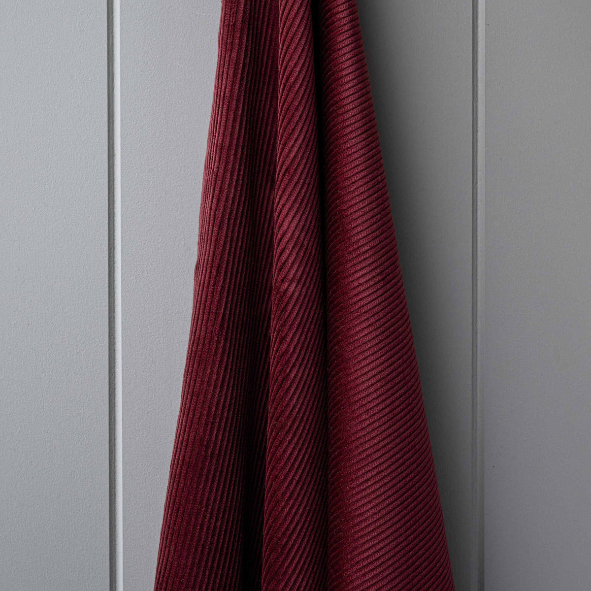 Perch Slipper Armchair in Classic Corduroy Cherry Frame and Colonnade Seat