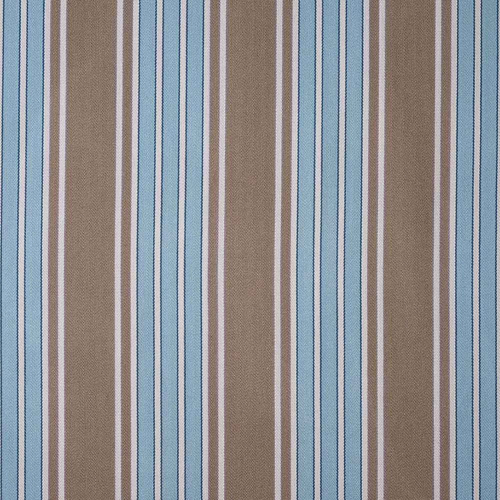 Idler 3 Seater Sofa in Ticking Blue Brown Frame and Regatta Blue Seat