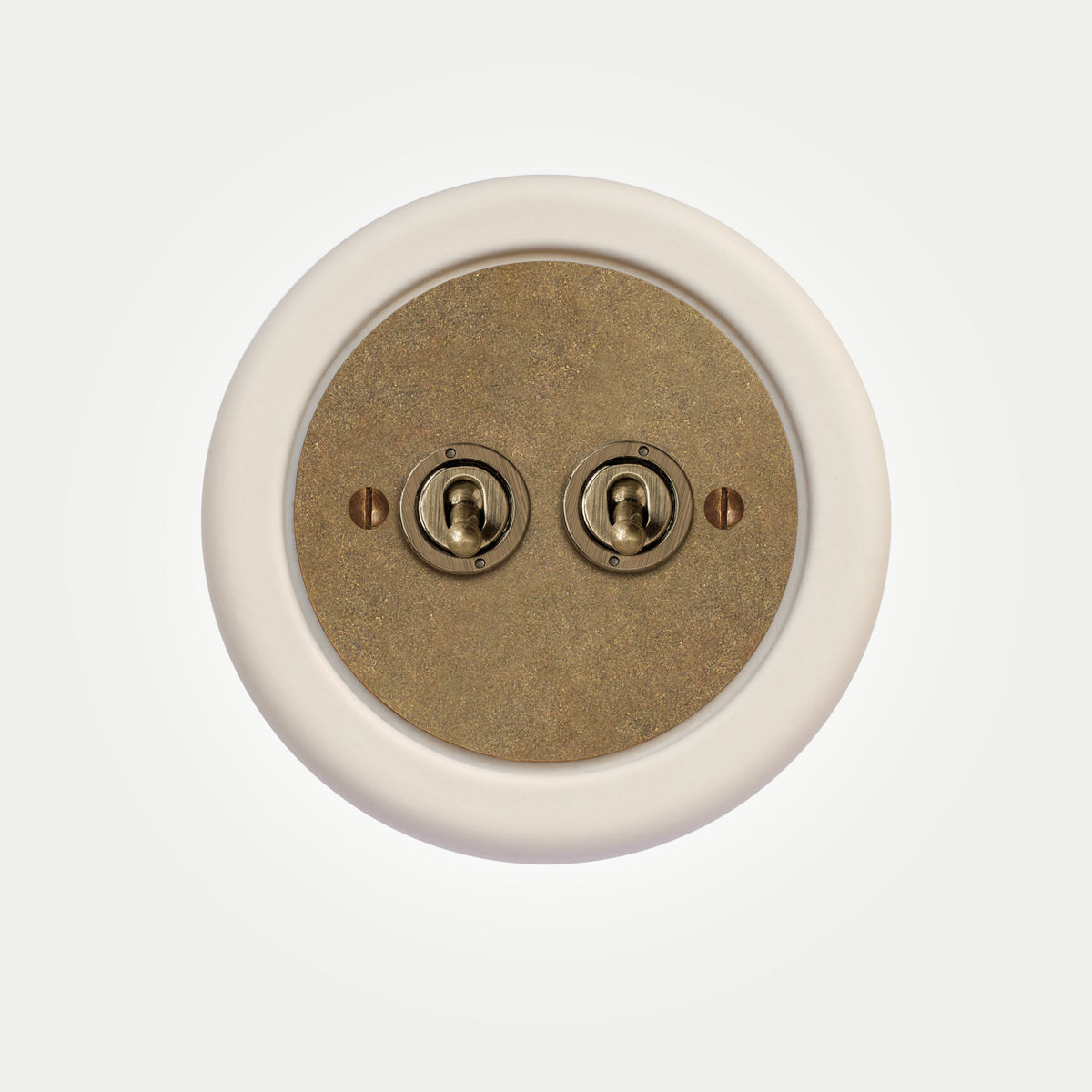 2 Gang Solid Brass Toggle Switch