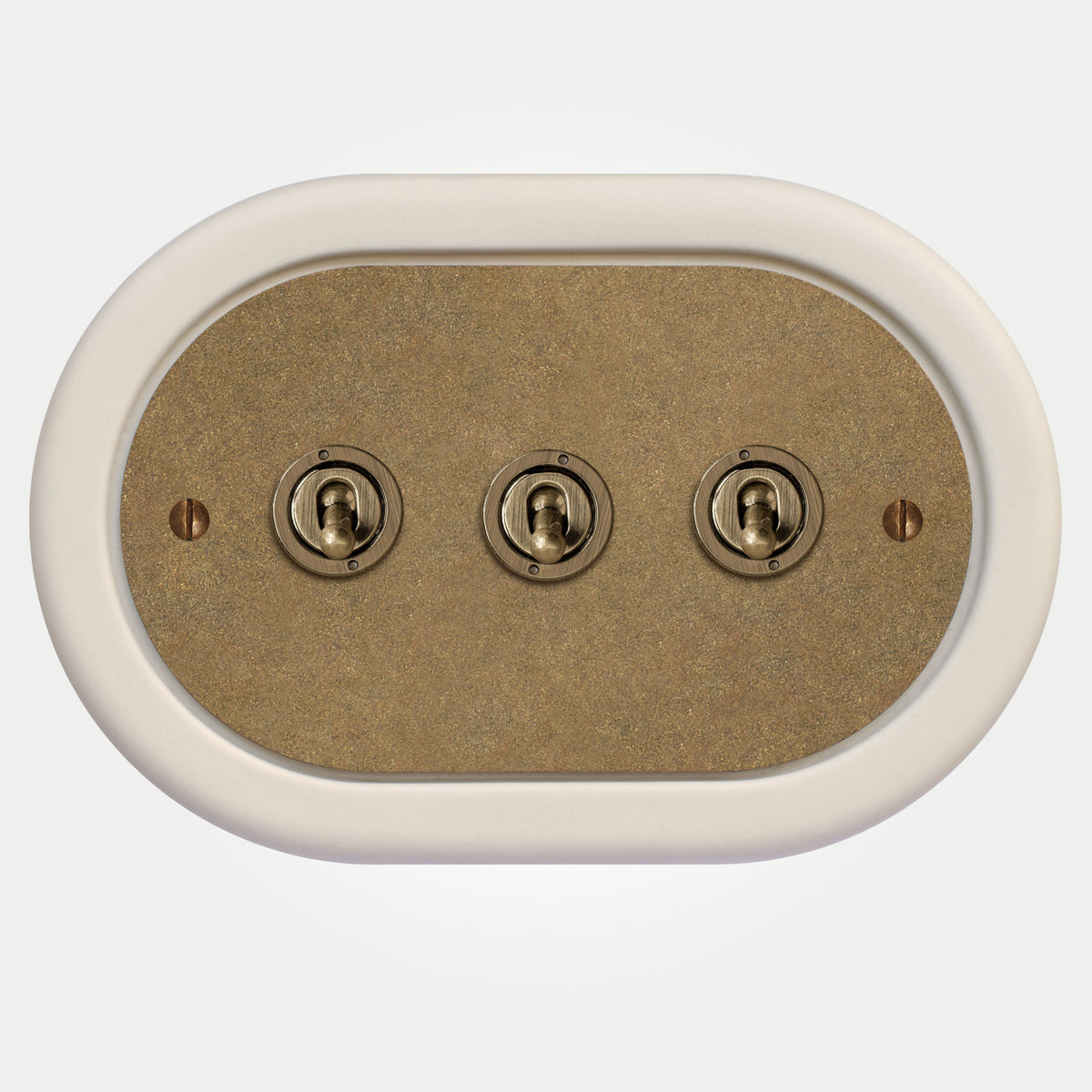 3 Gang Solid Brass Toggle Switch
