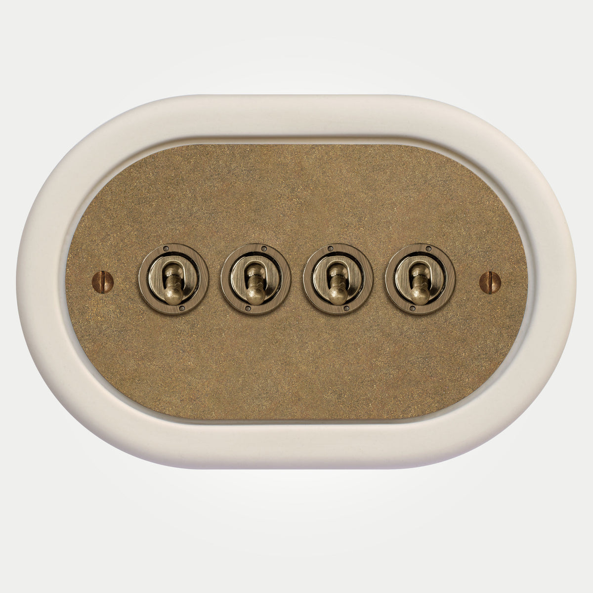 4 Gang Solid Brass Toggle Switch