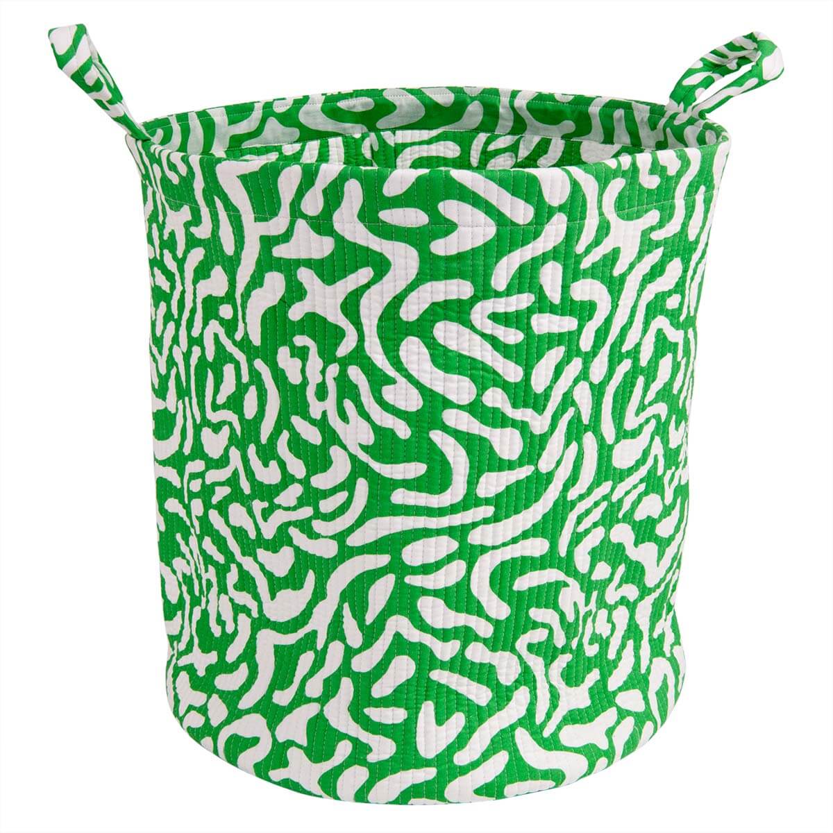 Green Golf Course Quilted Storage Basket