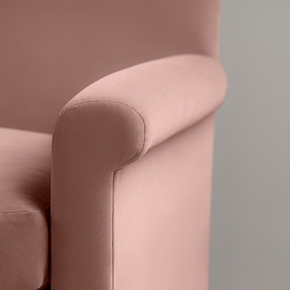 Idler 4 seater sofa in Intelligent Velvet Dusky Pink