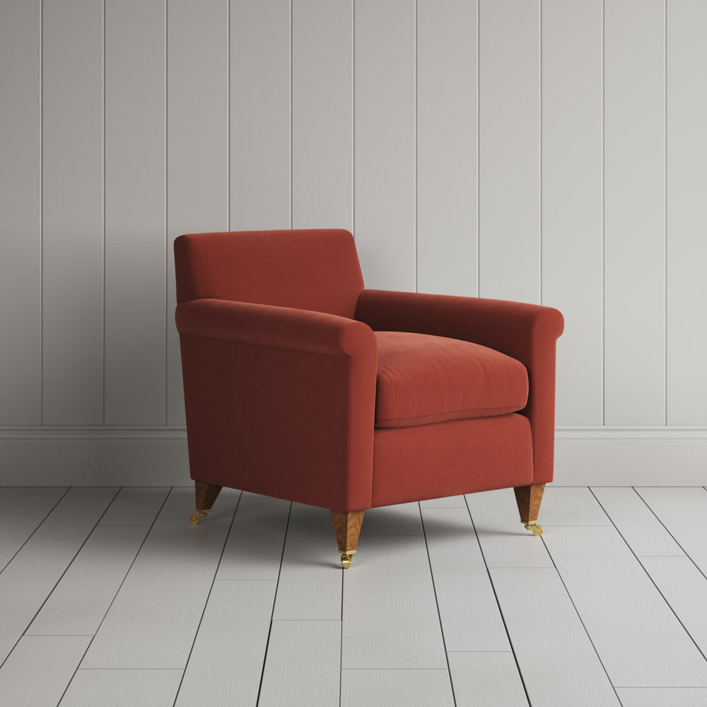 Idler Armchair in Intelligent Velvet Sienna