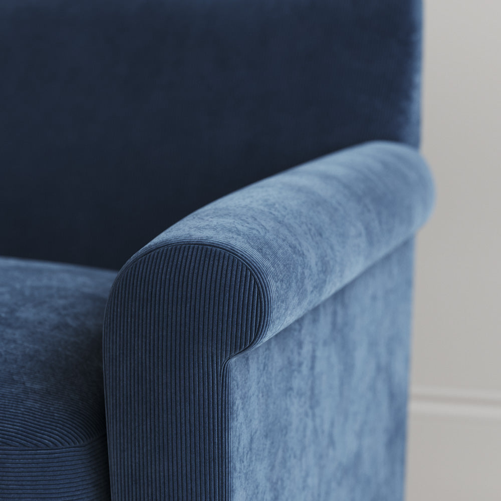 Idler 4 seater sofa in Classic Corduroy Twilight Blue