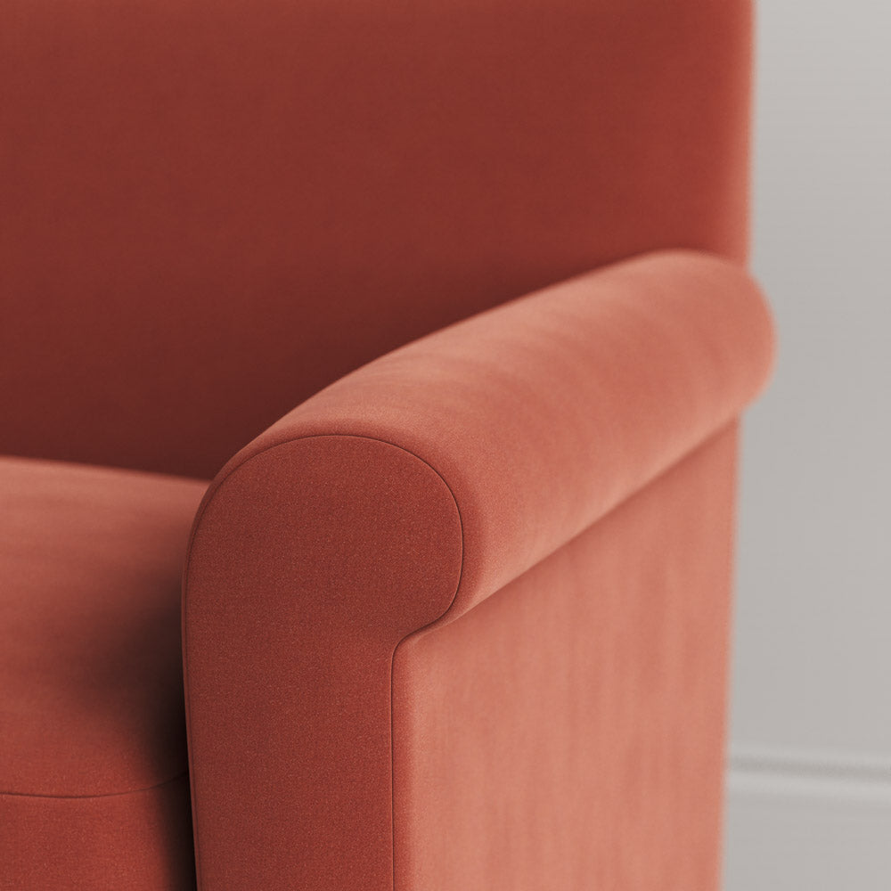 Idler Love Seat in Intelligent Velvet Sienna