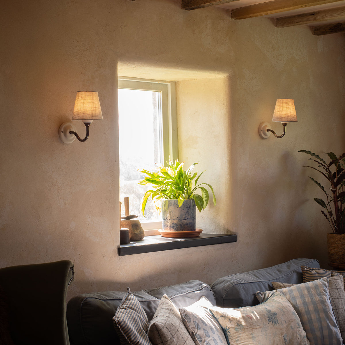 Bergholt Linen Wall Light