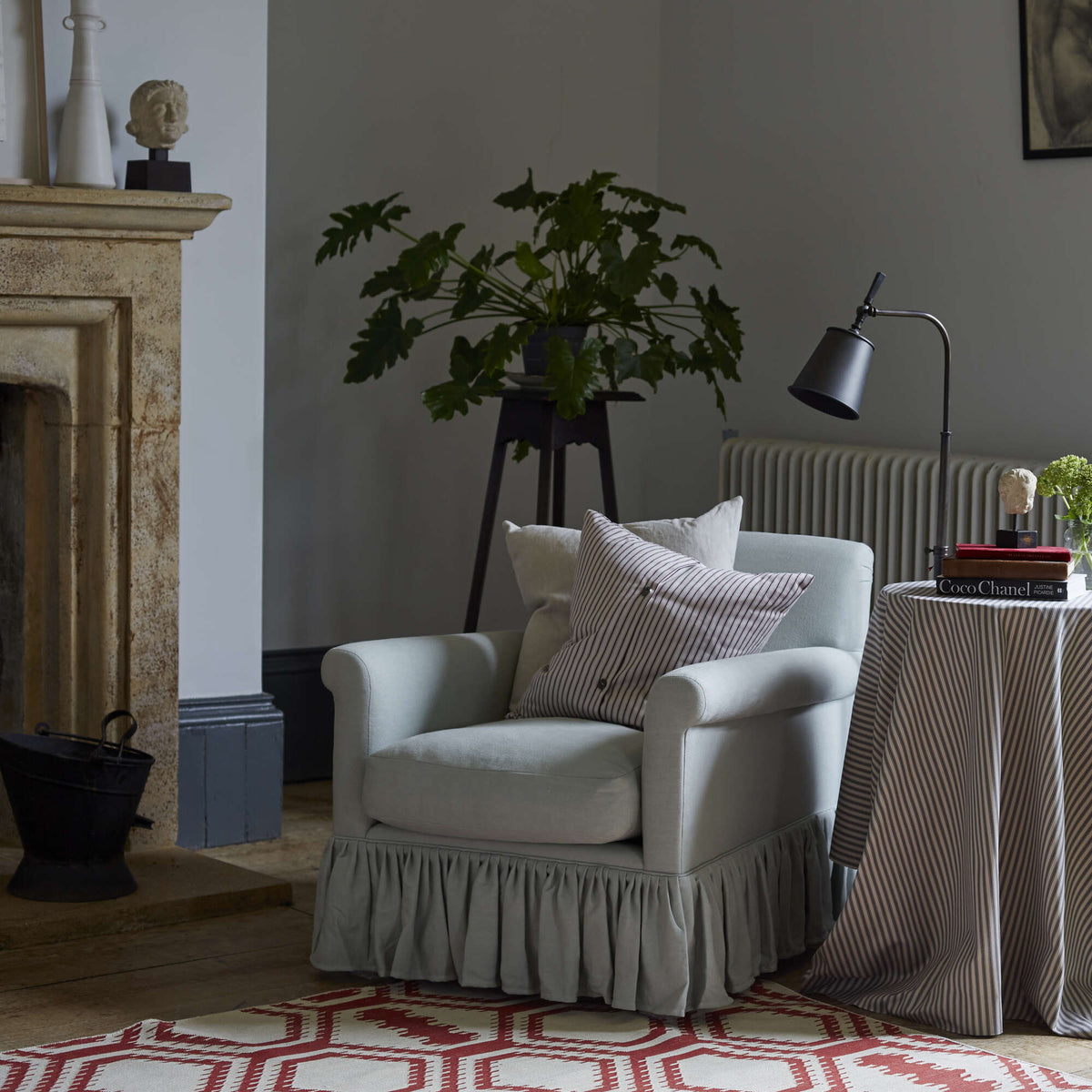 Curtain Call Armchair in Regatta Cotton, Custard
