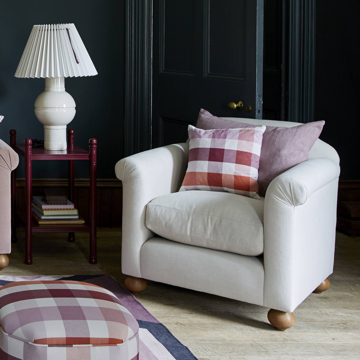 Dolittle Armchair in Intelligent Velvet Green Tea