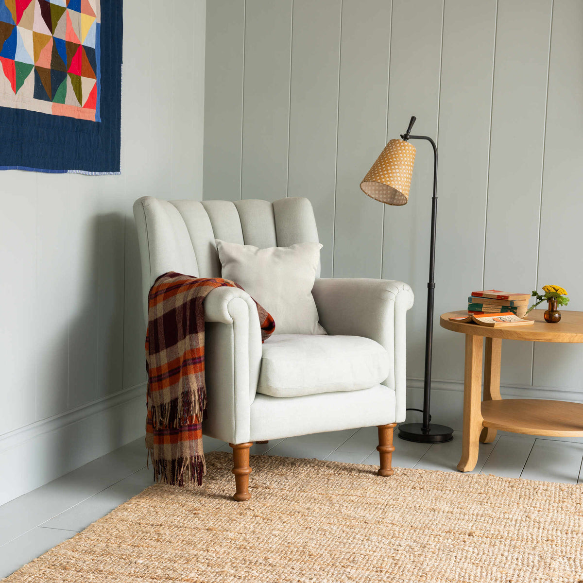 Time Out Armchair in Intelligent Velvet Dusky Pink