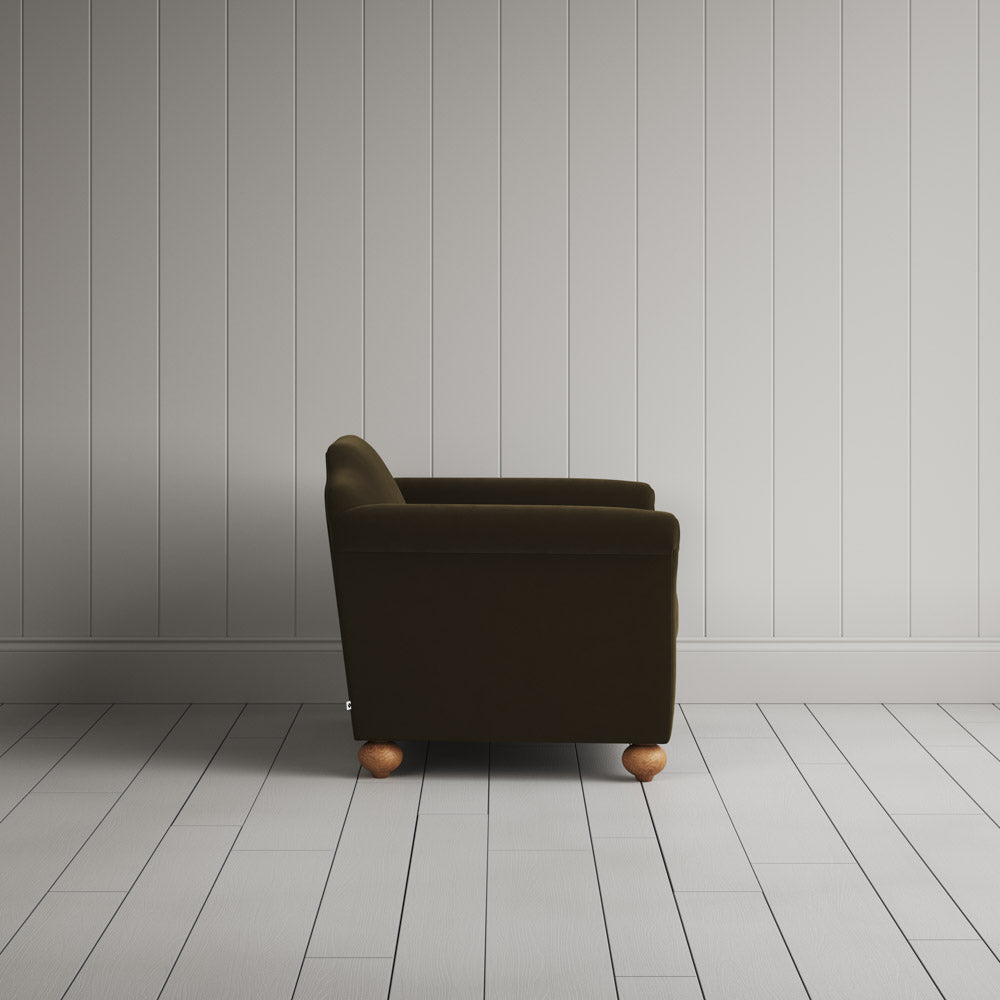 Dolittle Love Seat in Intelligent Velvet Seaweed