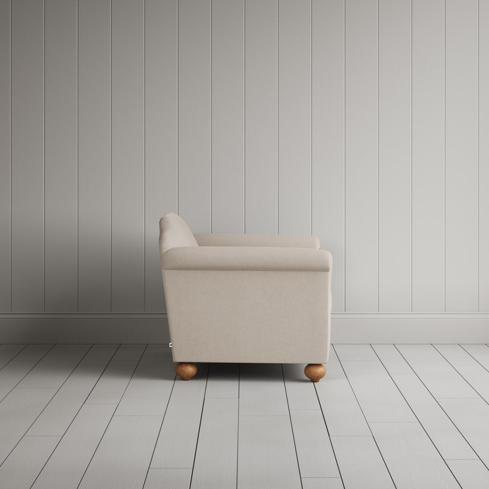 Dolittle Love Seat in Laidback Linen Dove Frame and Classic Corduroy Tobacco Seat