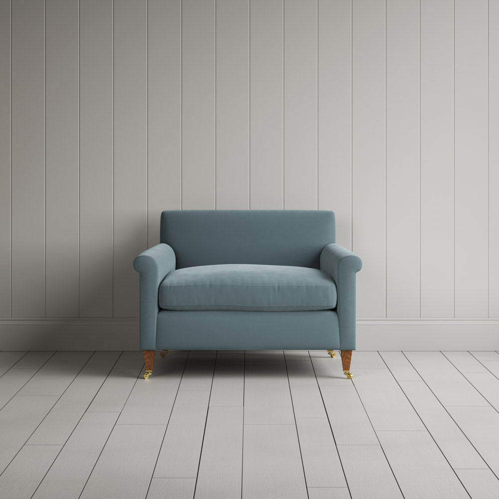 Idler Love Seat in Intelligent Velvet Mineral