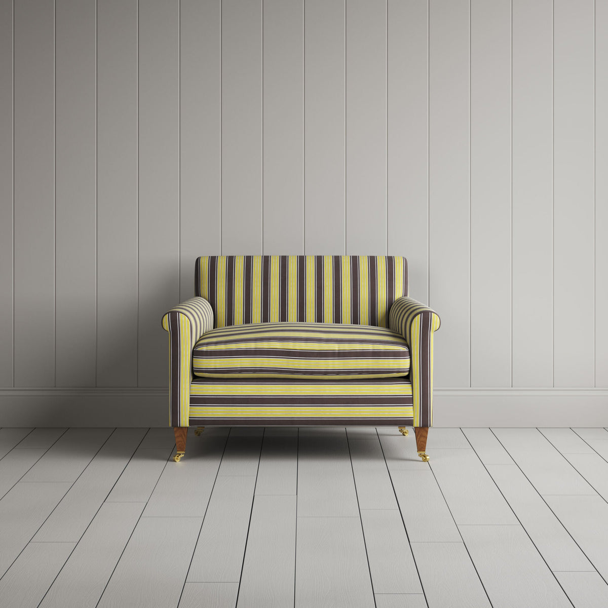 Idler Love Seat in Regatta Cotton, Custard